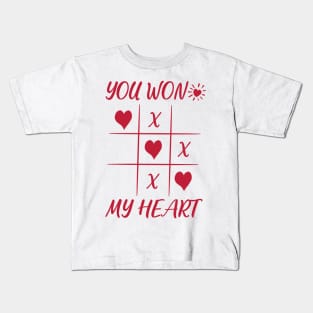 You Won My Heart Love Valentine Kids T-Shirt